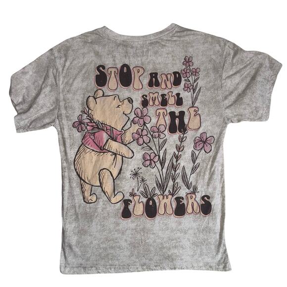 Disney Winnie the Pooh Stop and Smell the Flowers T-Shirt XS Vintage Look - Picture 4 of 7